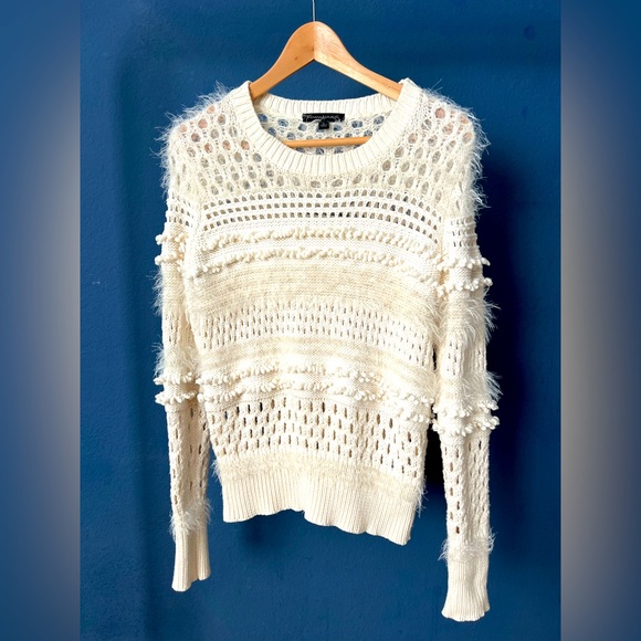Banana Republic white mixed knitting sweater - Picture 1 of 5